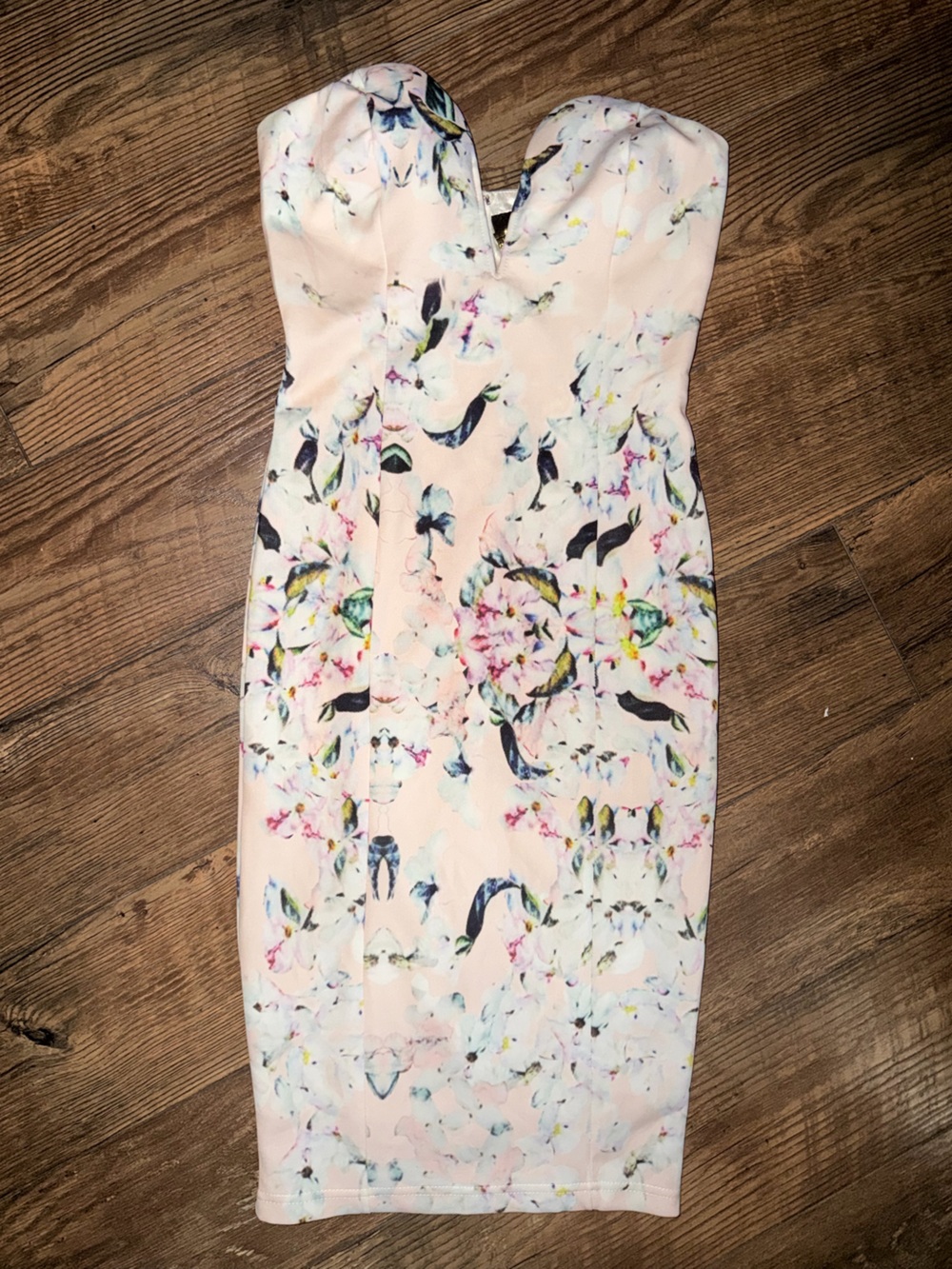 Passion Fusion strapless floral dress